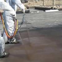 Roof spray liquid rubber coating